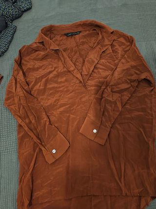 Blusa Zara Marrón caldera