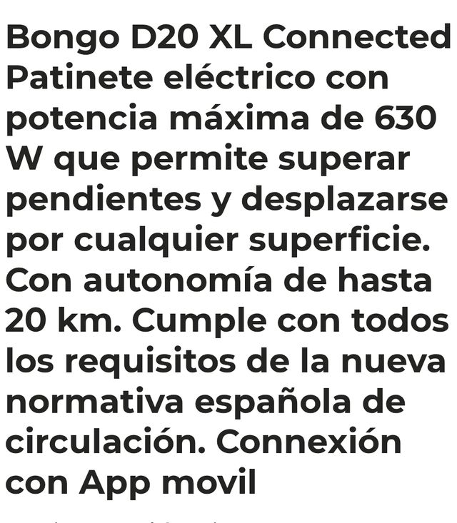 Patinete Eléctrico Cecotec Bongo D20 XL.HOMOLOGADO