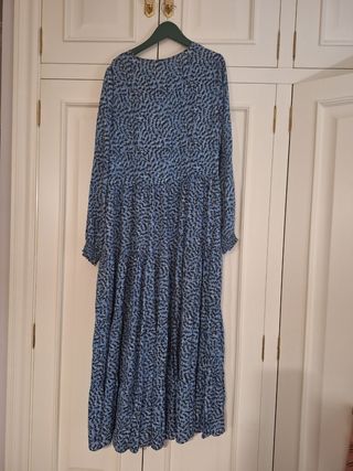 Vestido azul estampado