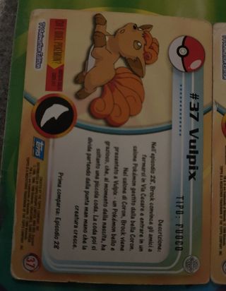 Carte Pokémon Topps Vulpix #37 e Ninetails #38