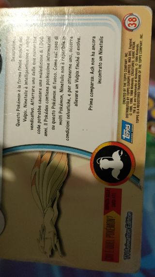 Carte Pokémon Topps Vulpix #37 e Ninetails #38