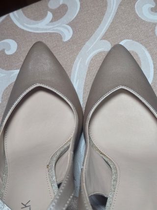 Zapatos de tacón Catwalk beige/plateado talla 39