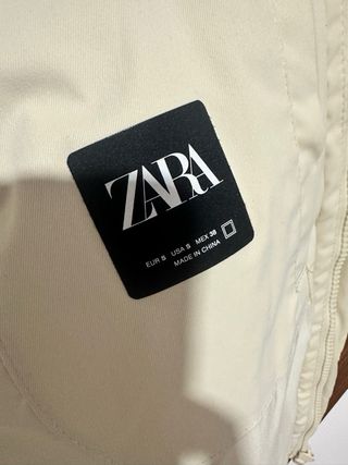 Plumífero Zara Beige Talla S