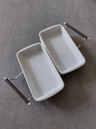 Set 2 Pirofile ceramica e metallo