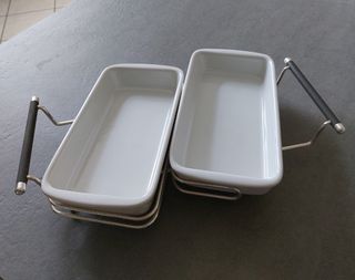 Set 2 Pirofile ceramica e metallo