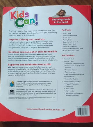 Libro de inglés 1 primaria Kids Can!
