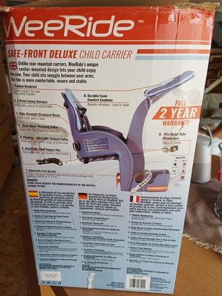 Silla bici bebé WeeRide 0-15kg