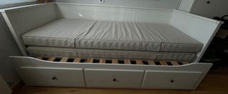 Diván IKEA HEMNES Blanco 80x200 + colchones