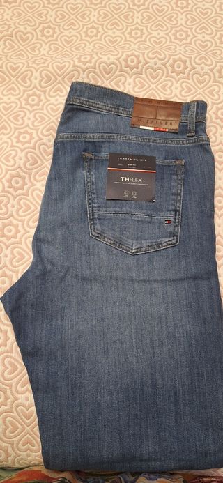 Pantalón vaquero hombre Talla 40 larga 34 elastico