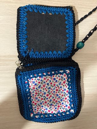 Bolso Peruano Tejido Flores artesano