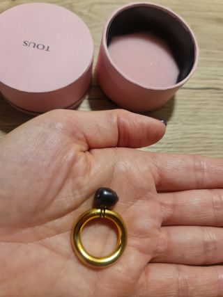 Anillo Tous Perla Negra y Oro 
TALLA 12