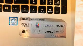MSI PE60 6QE Portátil Plata Negro
