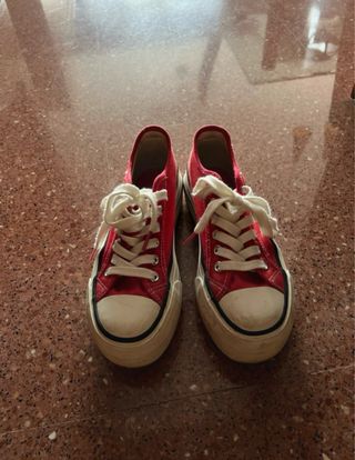 Zapatillas rojas plataforma