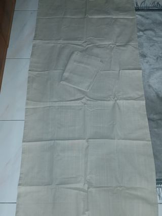 Juego 2 Cortinas Cocina Beige