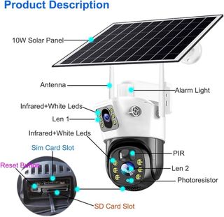 Cámara Seguridad Solar 4G— NUEVO