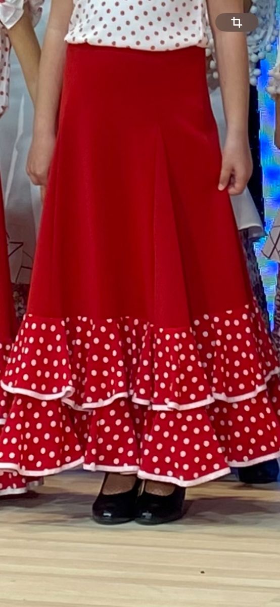 Falda flamenca niña talla 7-8