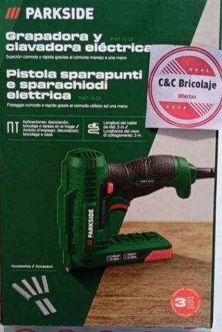Pistola Grapadora Eléctrica Parkside PHET 15 C2