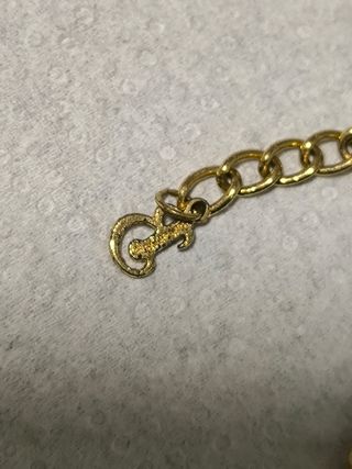 Colgante Burberry Tartán Dorado