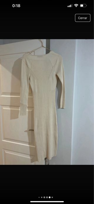 Vestido midi Zara beige