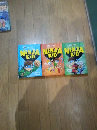 Tres libros de Ninja kid el 2 3 y 4