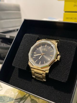 Relógio Invicta Dourado com Cristais
