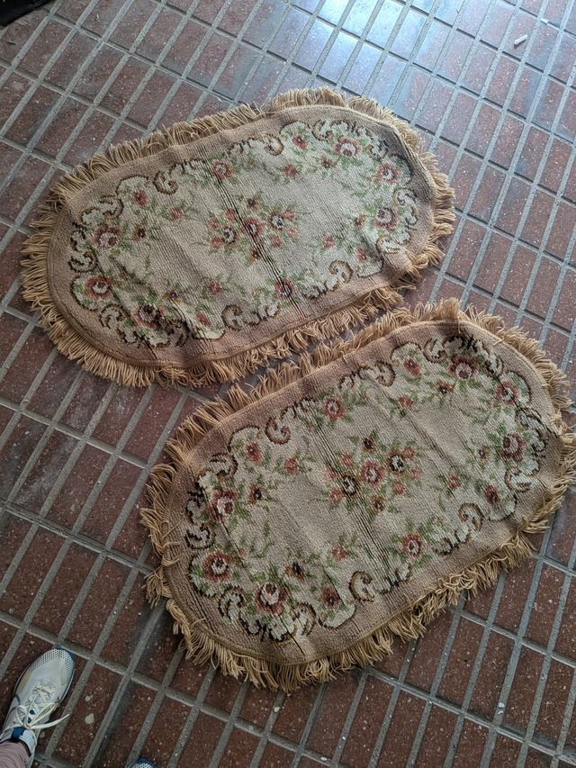 Pack 2 alfombras ovaladas con flecos