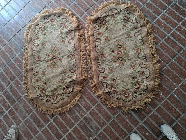 Pack 2 alfombras ovaladas con flecos
