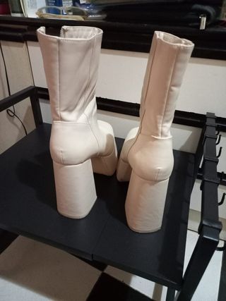 Botines Bershka Crema Talla 40