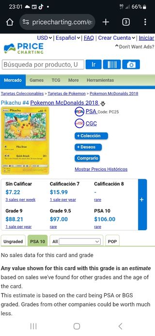 Carta Pokémon Pikachu Básico PS60