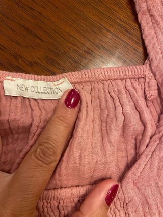 Blusa bambula rosa talla U