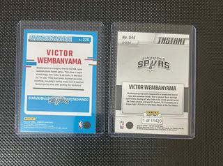 2 Cromos Victor Wembanyama Spurs