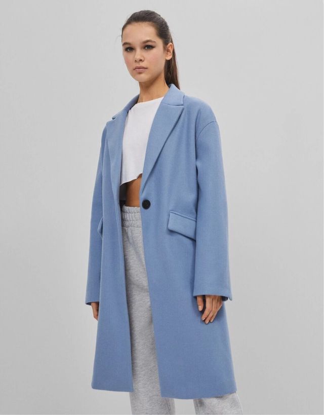 Abrigo de paño azul