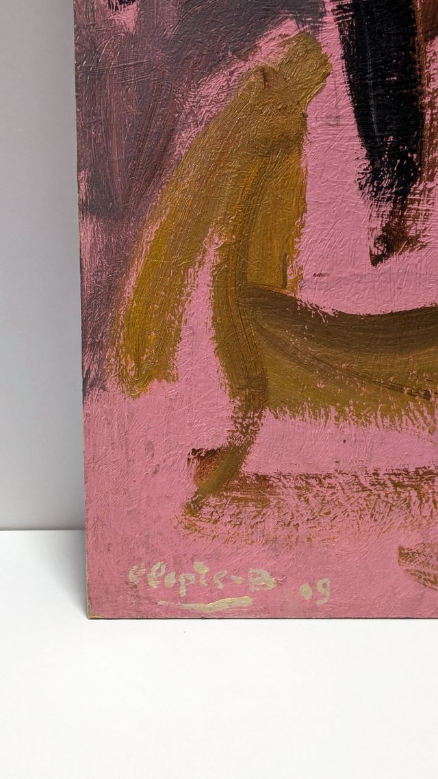 Llopis Beltrá óleo firmado único a doble cara