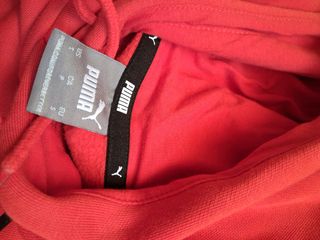 Sudadera Puma Roja con Logo y Rayas