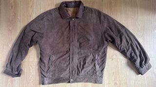 BURBERRY VINTAGE CHAQUETA CUERO MARRON HOMBRE L XL