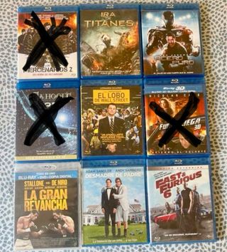 Lote Películas Blu-ray y DVD