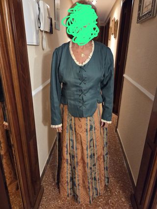 Traje de Baturra Verde y Beige