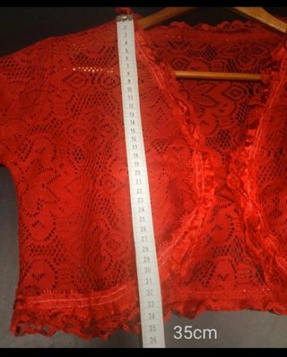 Torera encaje roja Talla M