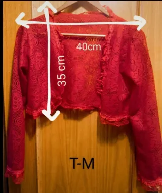 Torera encaje roja Talla M