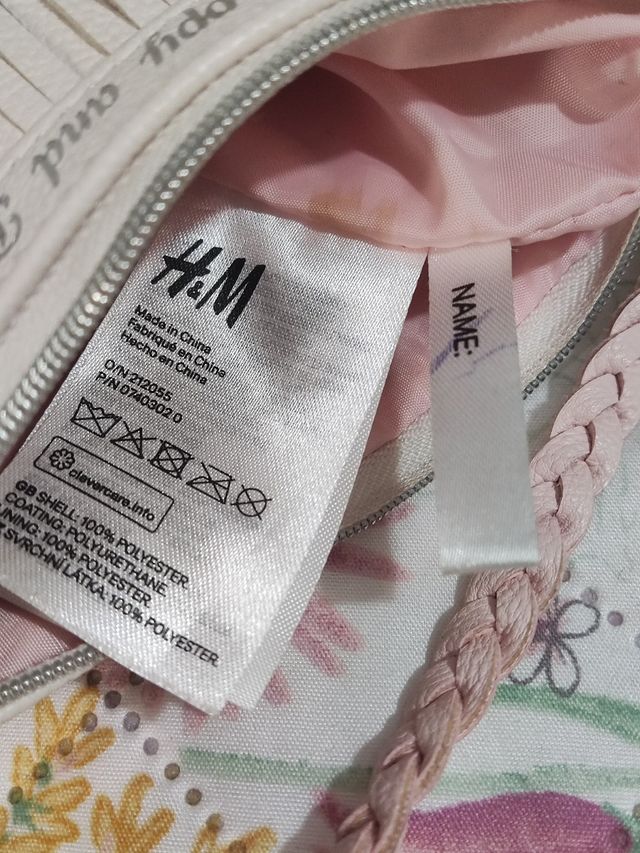 2 Bolsos niña H&M flecos rosa y blanco,nuevos
