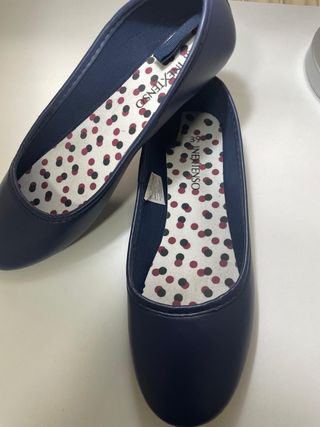 Manoletinas azul marino talla 39
