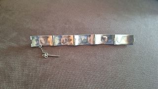 Pulseira Art Déco com pedras verdes