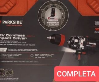 Taladro Percutor Parkside 12V con batería