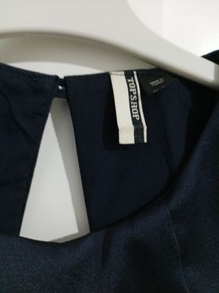 Vestido negro satén mujer