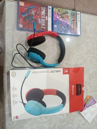 Cascos Nintendo Switch + 2 Juegos PS5