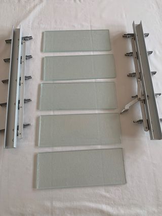 Ventana celosía orientable de cristal