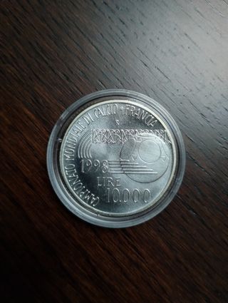 Moneta in Argento Mondiali Calcio Francia '98