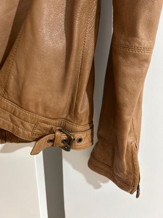Cazadora Piel Marrón Massimo Dutti