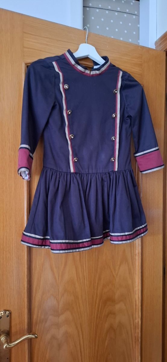 Vestido niña La Martinica azul marino,talla 8