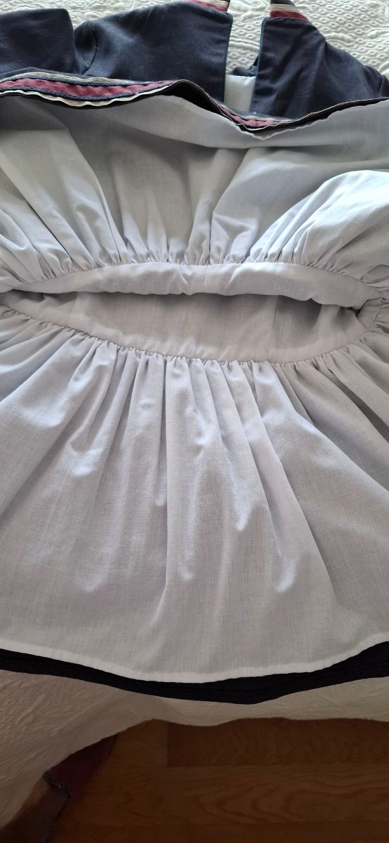 Vestido niña La Martinica azul marino,talla 8